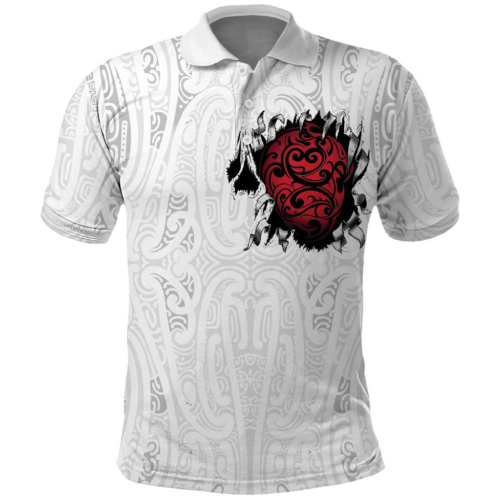 New Zealand Maori Heart Tribal Personalised Polo Shirt Polynesian Patterns