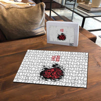New Zealand Maori Heart Tribal Personalised Puzzle Polynesian Patterns