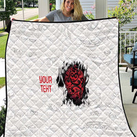 New Zealand Maori Heart Tribal Personalised Quilt Polynesian Patterns