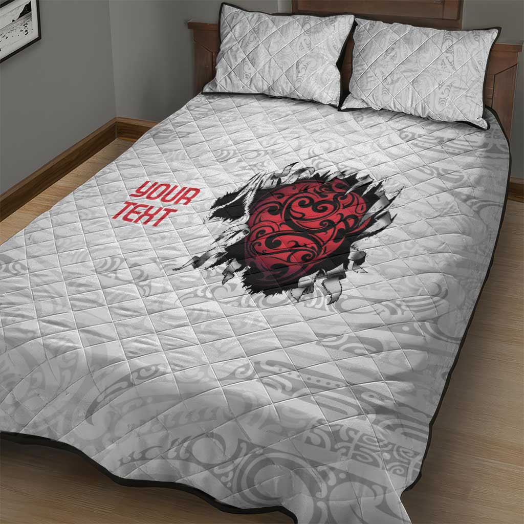 New Zealand Maori Heart Tribal Personalised Quilt Bed Set Polynesian Patterns