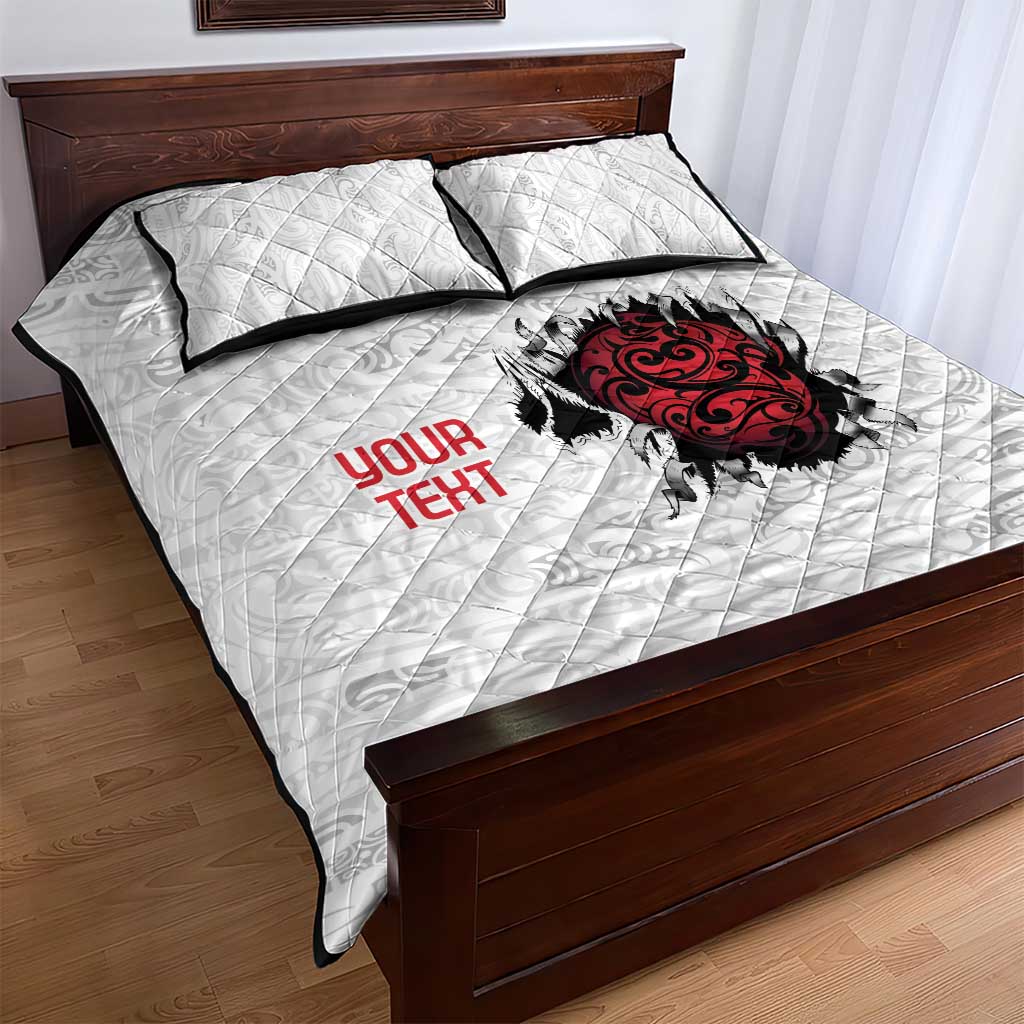 New Zealand Maori Heart Tribal Personalised Quilt Bed Set Polynesian Patterns
