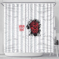 New Zealand Maori Heart Tribal Personalised Shower Curtain Polynesian Patterns LT9 - Polynesian Pride