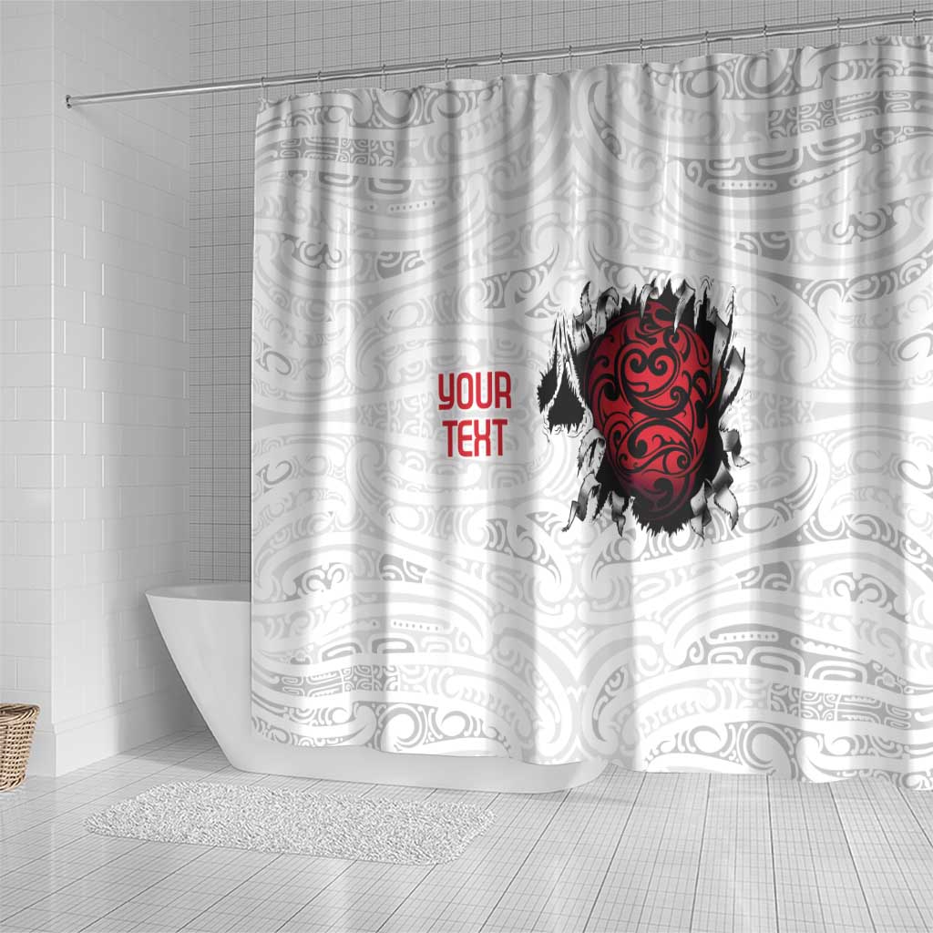 New Zealand Maori Heart Tribal Personalised Shower Curtain Polynesian Patterns LT9 - Polynesian Pride