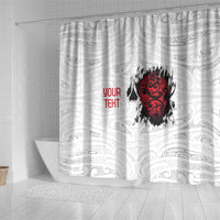 New Zealand Maori Heart Tribal Personalised Shower Curtain Polynesian Patterns LT9 - Polynesian Pride