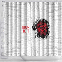 New Zealand Maori Heart Tribal Personalised Shower Curtain Polynesian Patterns LT9 - Polynesian Pride