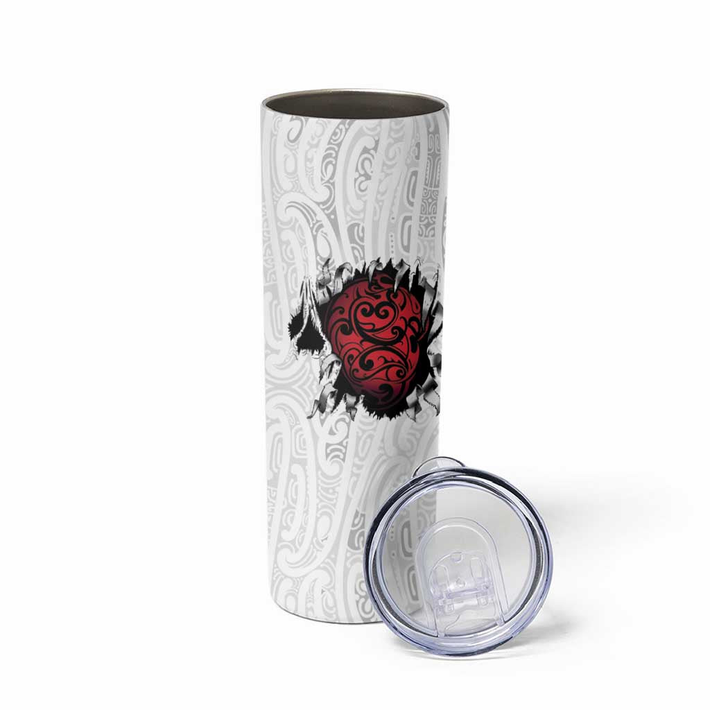 New Zealand Maori Heart Tribal Personalised Skinny Tumbler Polynesian Patterns LT9 - Polynesian Pride