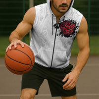 New Zealand Maori Heart Tribal Personalised Sleeveless Zip Hoodie Polynesian Patterns LT9 - Polynesian Pride