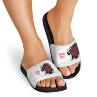 New Zealand Maori Heart Tribal Personalised Slide Sandals Polynesian Patterns