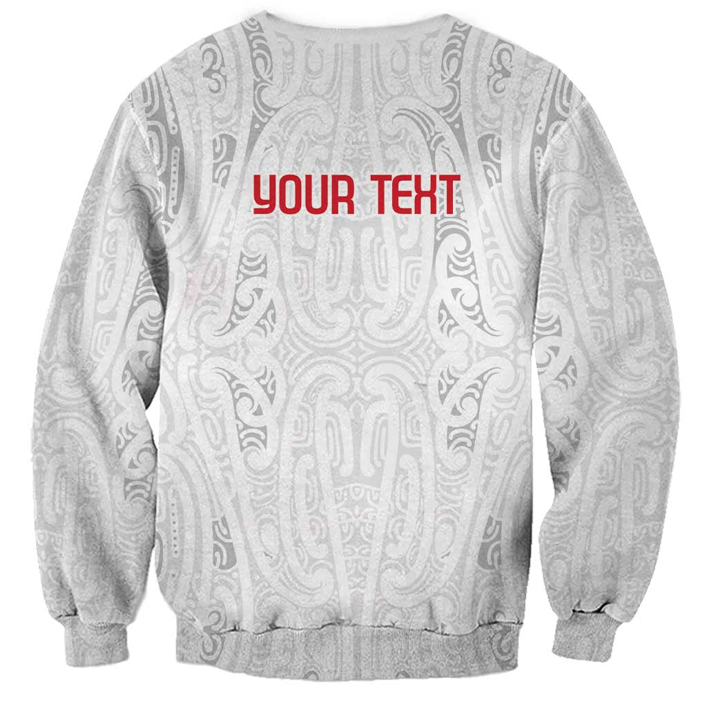 New Zealand Maori Heart Tribal Personalised Sweatshirt Polynesian Patterns