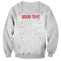 New Zealand Maori Heart Tribal Personalised Sweatshirt Polynesian Patterns