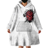 New Zealand Maori Heart Tribal Personalised Wearable Blanket Hoodie Polynesian Patterns