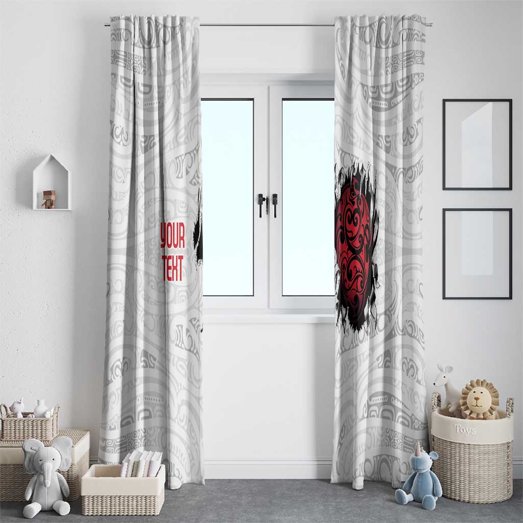 New Zealand Maori Heart Tribal Personalised Window Curtain Polynesian Patterns LT9 - Polynesian Pride