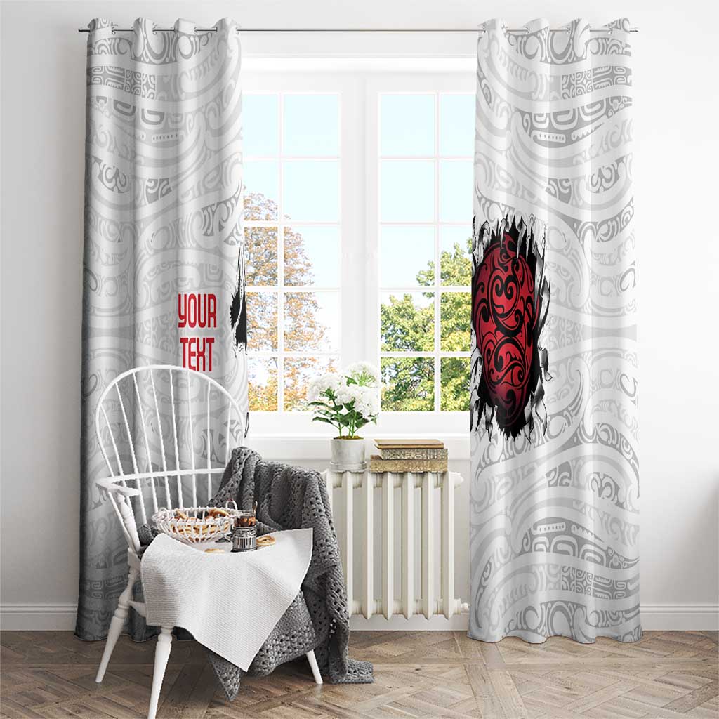 New Zealand Maori Heart Tribal Personalised Window Curtain Polynesian Patterns LT9 - Polynesian Pride