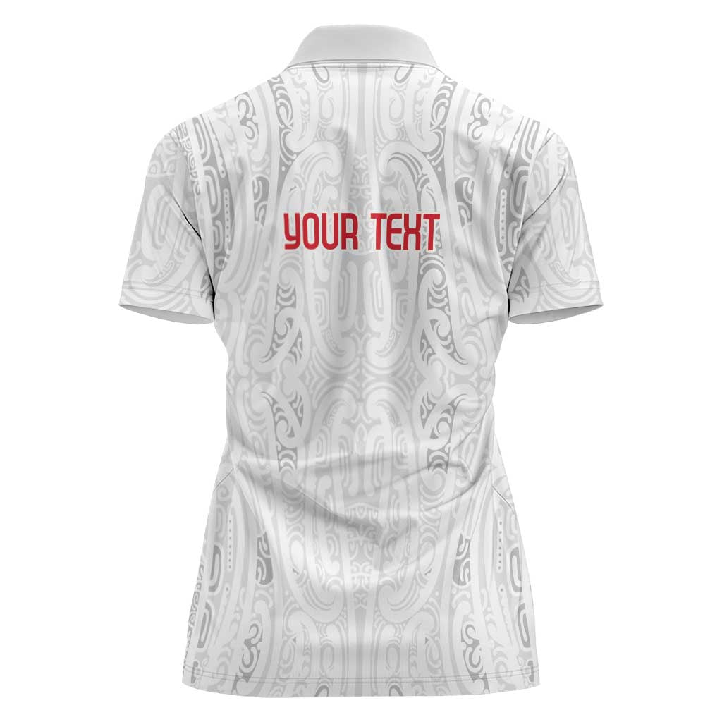 New Zealand Maori Heart Tribal Personalised Women Polo Shirt Polynesian Patterns
