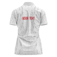 New Zealand Maori Heart Tribal Personalised Women Polo Shirt Polynesian Patterns