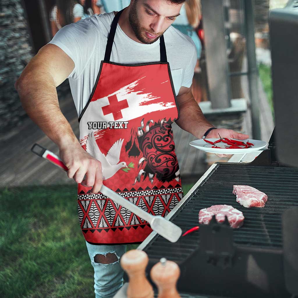 Tonga Heart Tribal Personalised Apron Polynesian Patterns