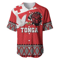 Tonga Heart Tribal Personalised Baseball Jersey Polynesian Patterns