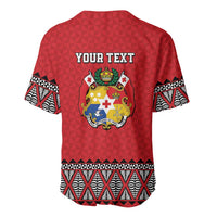 Tonga Heart Tribal Personalised Baseball Jersey Polynesian Patterns