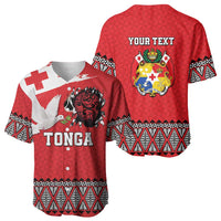 Tonga Heart Tribal Personalised Baseball Jersey Polynesian Patterns
