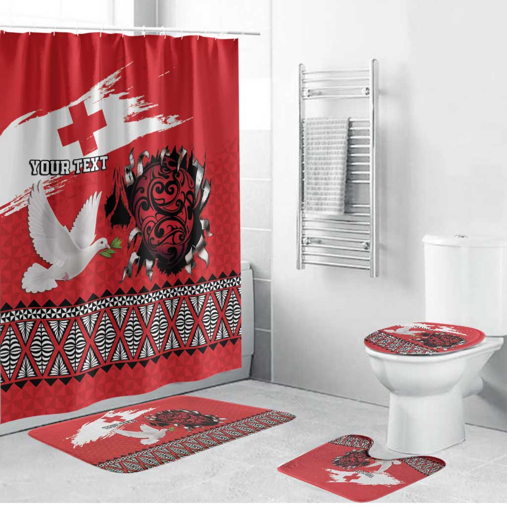 Tonga Heart Tribal Personalised Bathroom Set Polynesian Patterns