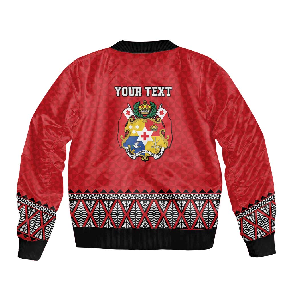 Tonga Heart Tribal Personalised Bomber Jacket Polynesian Patterns LT9 - Polynesian Pride