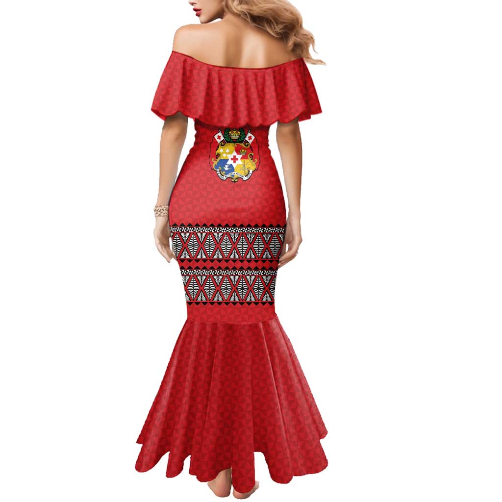 Tonga Heart Tribal Personalised Family Matching Mermaid Dress and Hawaiian Shirt Polynesian Patterns LT9 - Polynesian Pride