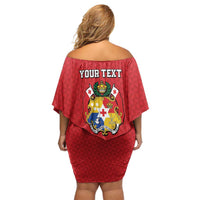 Tonga Heart Tribal Personalised Family Matching Off Shoulder Short Dress and Hawaiian Shirt Polynesian Patterns LT9 - Polynesian Pride