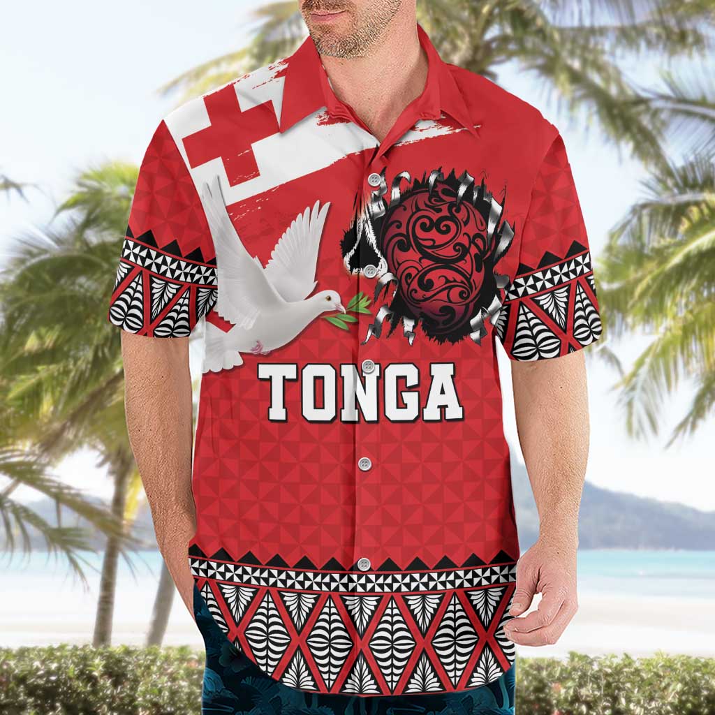 Tonga Heart Tribal Personalised Hawaiian Shirt Polynesian Patterns LT9 - Polynesian Pride