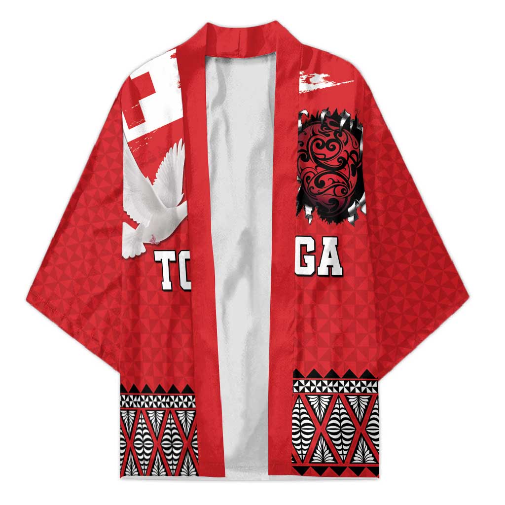 Tonga Heart Tribal Personalised Kimono Polynesian Patterns
