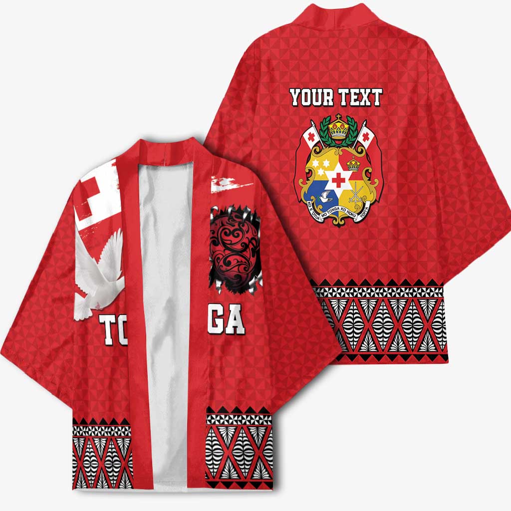 Tonga Heart Tribal Personalised Kimono Polynesian Patterns