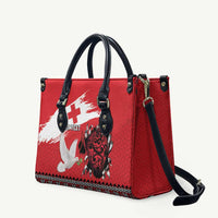 Tonga Heart Tribal Personalised Leather Bag Polynesian Patterns
