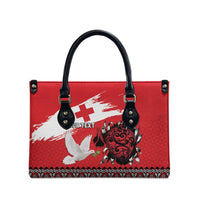 Tonga Heart Tribal Personalised Leather Bag Polynesian Patterns