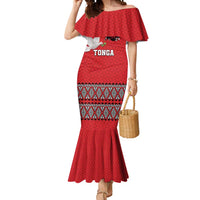 Tonga Heart Tribal Personalised Mermaid Dress Polynesian Patterns