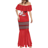 Tonga Heart Tribal Personalised Mermaid Dress Polynesian Patterns