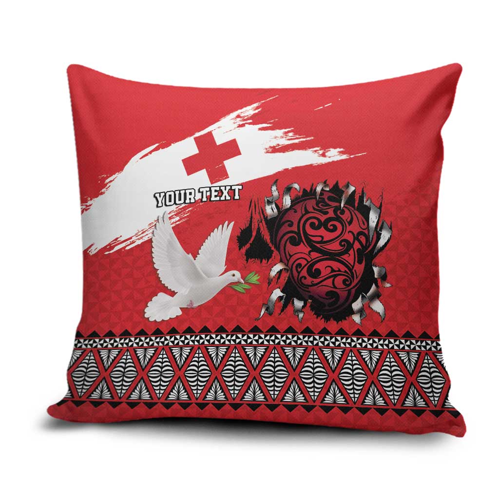 Tonga Heart Tribal Personalised Pillow Cover Polynesian Patterns