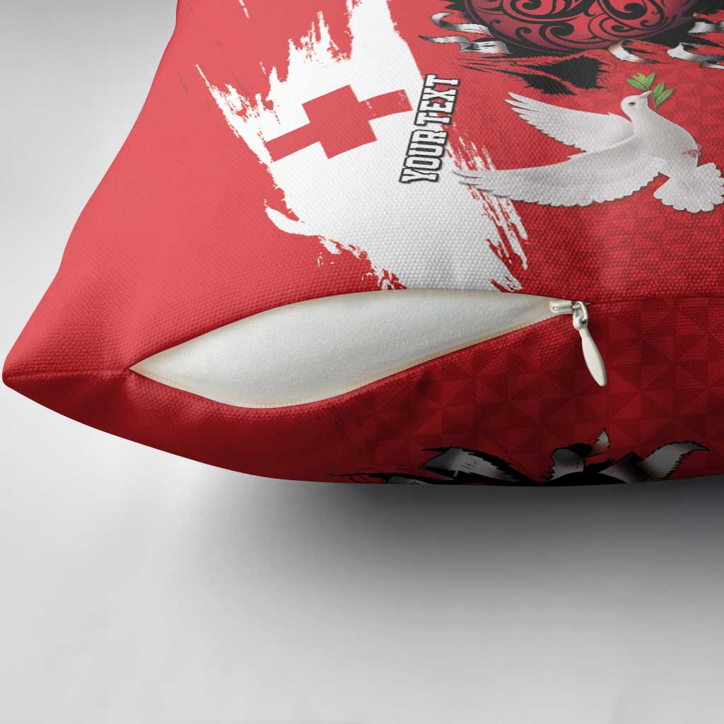 Tonga Heart Tribal Personalised Pillow Cover Polynesian Patterns