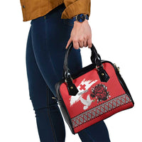 Tonga Heart Tribal Personalised Shoulder Handbag Polynesian Patterns