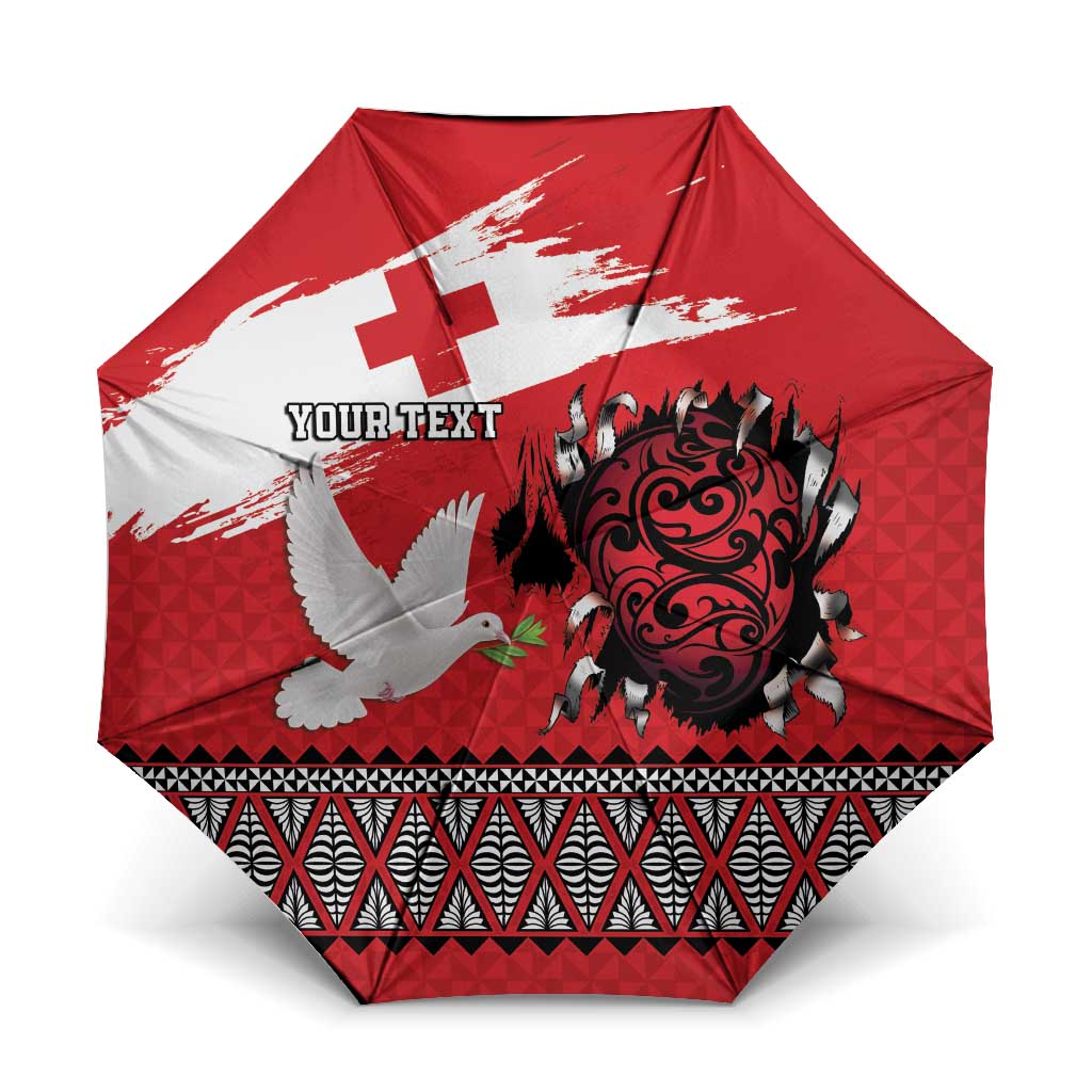 Tonga Heart Tribal Personalised Umbrella Polynesian Patterns