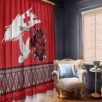 Tonga Heart Tribal Personalised Window Curtain Polynesian Patterns