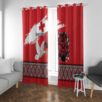 Tonga Heart Tribal Personalised Window Curtain Polynesian Patterns