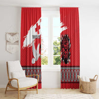 Tonga Heart Tribal Personalised Window Curtain Polynesian Patterns