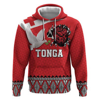 Tonga Heart Tribal Personalised Zip Hoodie Polynesian Patterns LT9 Pullover Hoodie Red - Polynesian Pride