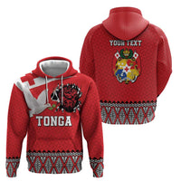 Tonga Heart Tribal Personalised Zip Hoodie Polynesian Patterns LT9 - Polynesian Pride