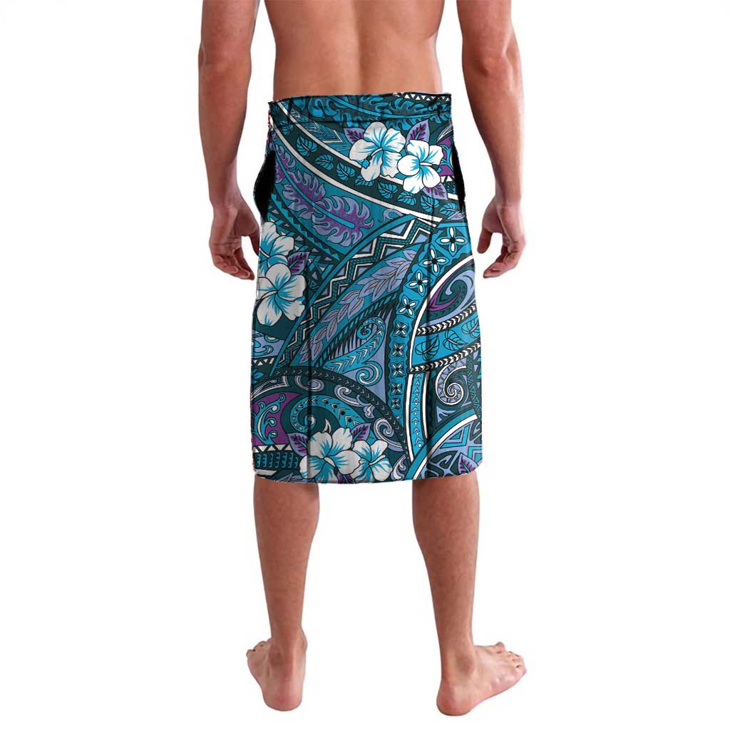 Personalised Hawaii Tribal Humpback Whale Lavalava Polu Hibiscus Seamless Pattern