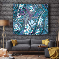 Personalised Hawaii Tribal Humpback Whale Tapestry Polu Hibiscus Seamless Pattern