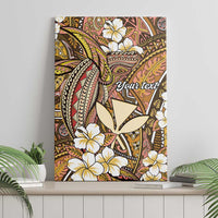 Personalised Hawaii Tribal Humpback Whale Canvas Wall Art Melemele Hibiscus Seamless Pattern