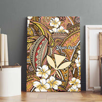 Personalised Hawaii Tribal Humpback Whale Canvas Wall Art Melemele Hibiscus Seamless Pattern