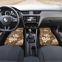 Personalised Hawaii Tribal Humpback Whale Car Mats Melemele Hibiscus Seamless Pattern