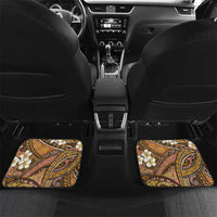 Personalised Hawaii Tribal Humpback Whale Car Mats Melemele Hibiscus Seamless Pattern