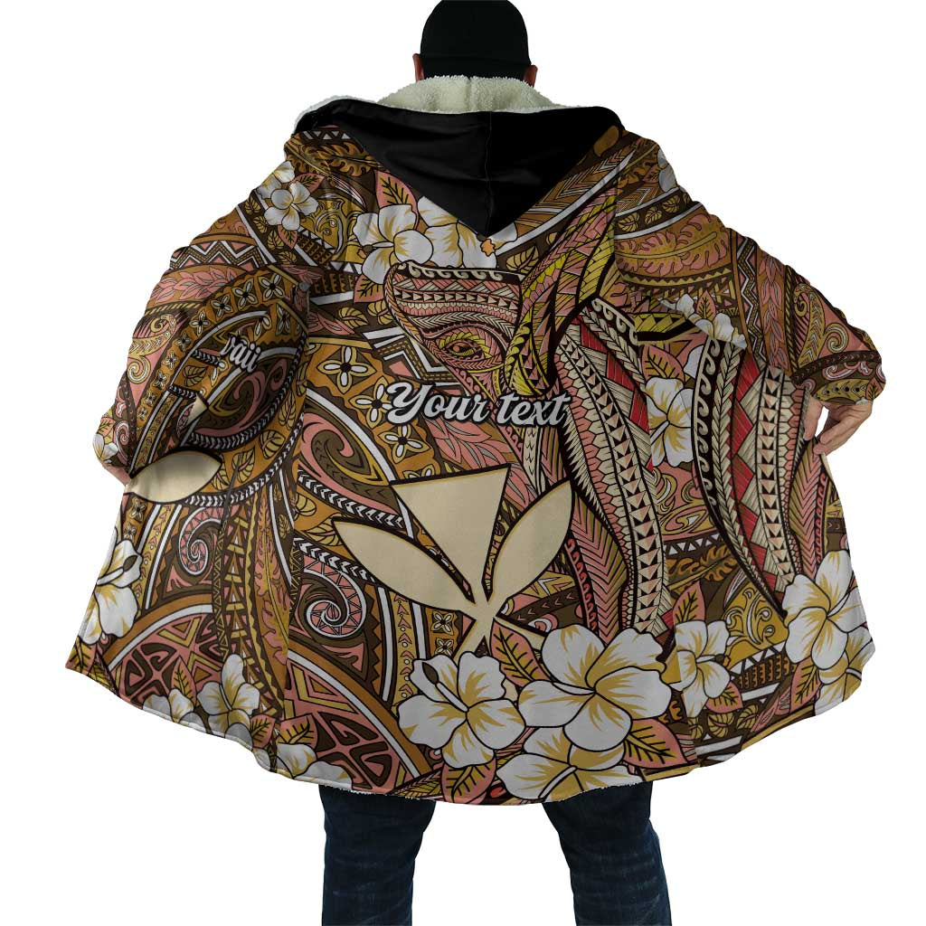 Personalised Hawaii Tribal Humpback Whale Cloak Melemele Hibiscus Seamless Pattern